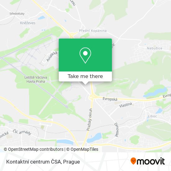 Kontaktní centrum ČSA map