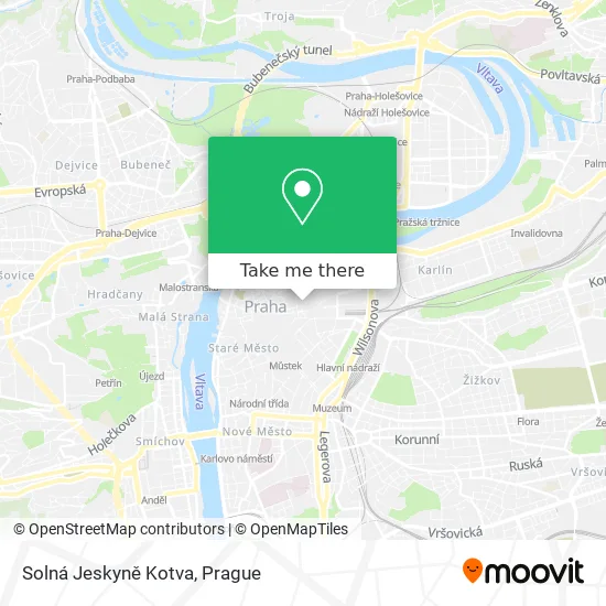 Карта Solná Jeskyně Kotva