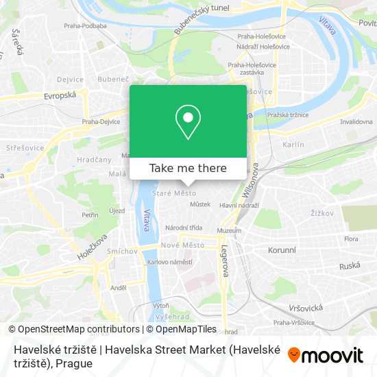 Карта Havelské tržiště | Havelska Street Market