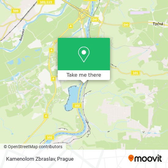 Kamenolom Zbraslav map