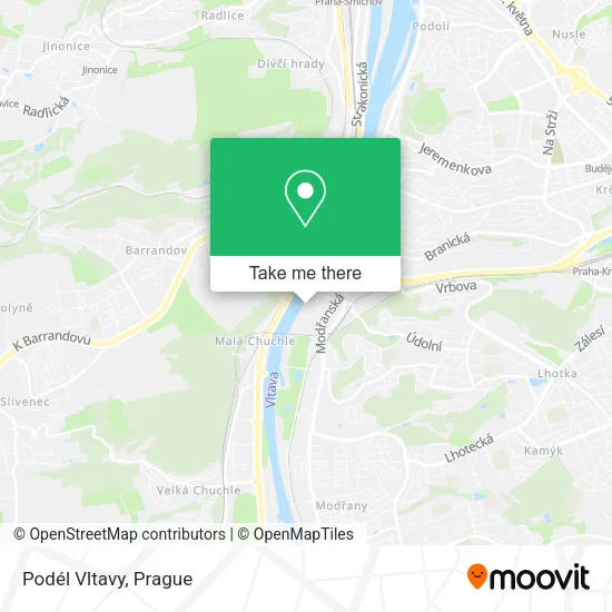 Карта Podél Vltavy