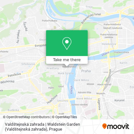 Valdštejnská zahrada | Waldstein Garden map