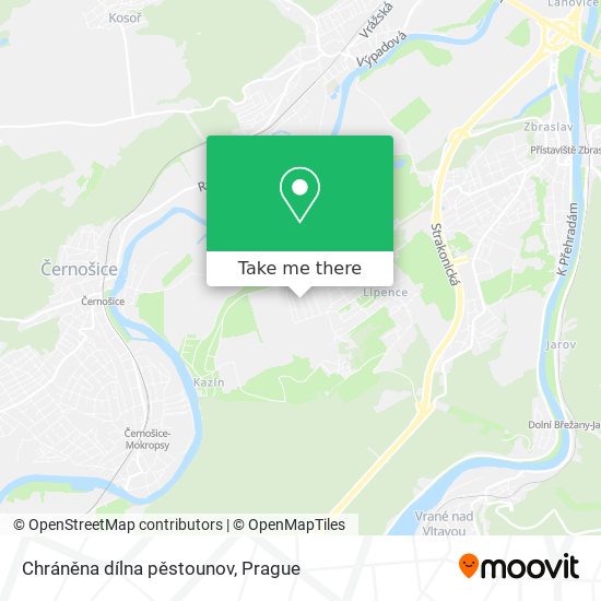 Chráněna dílna pěstounov map