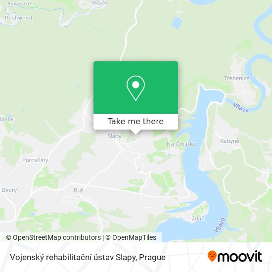 Vojenský rehabilitační ústav Slapy map