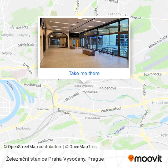 Карта Železniční stanice Praha-Vysočany