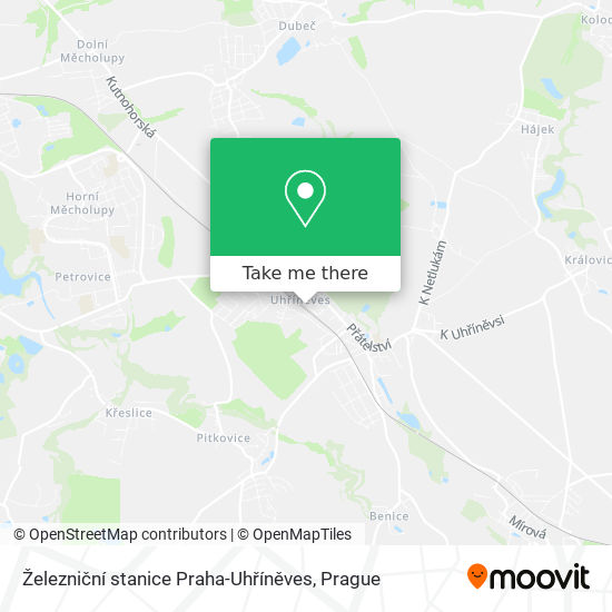 Карта Železniční stanice Praha-Uhříněves