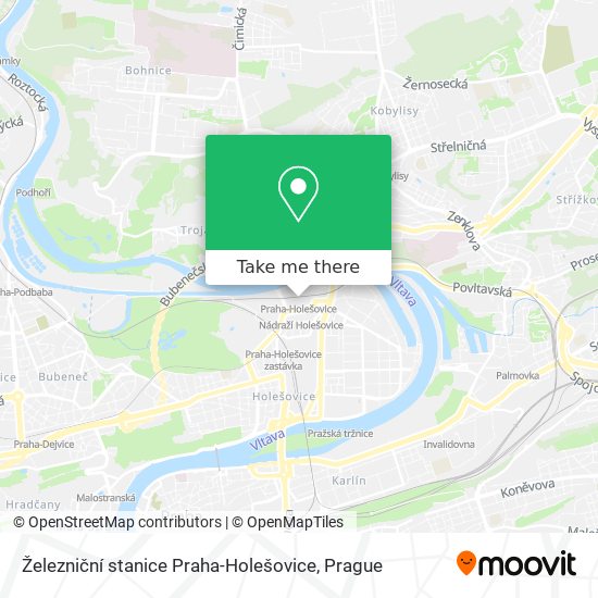 Карта Železniční stanice Praha-Holešovice