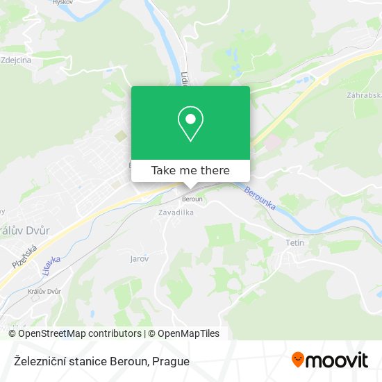 Карта Železniční stanice Beroun