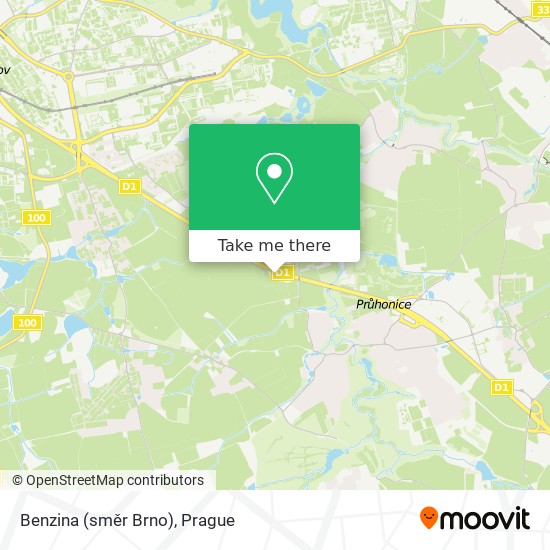 Карта Benzina (směr Brno)