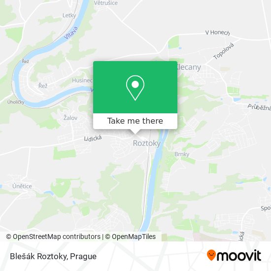 Blešák Roztoky map