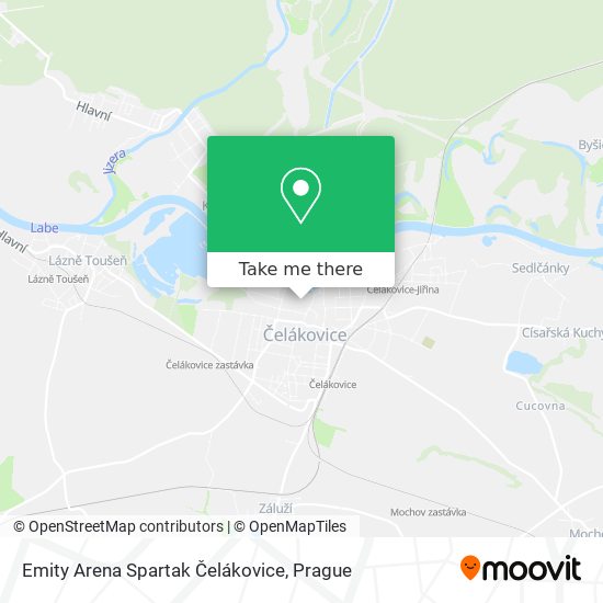 Emity Arena Spartak Čelákovice map
