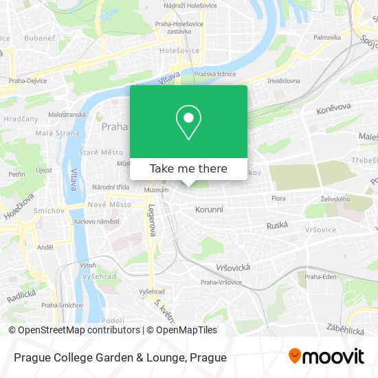 Prague College Garden & Lounge map