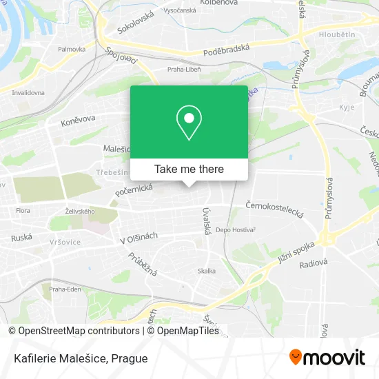 Карта Kafilerie Malešice