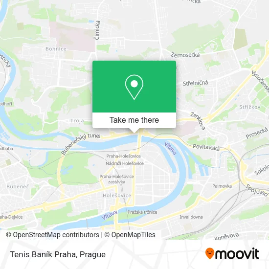 Карта Tenis Baník Praha