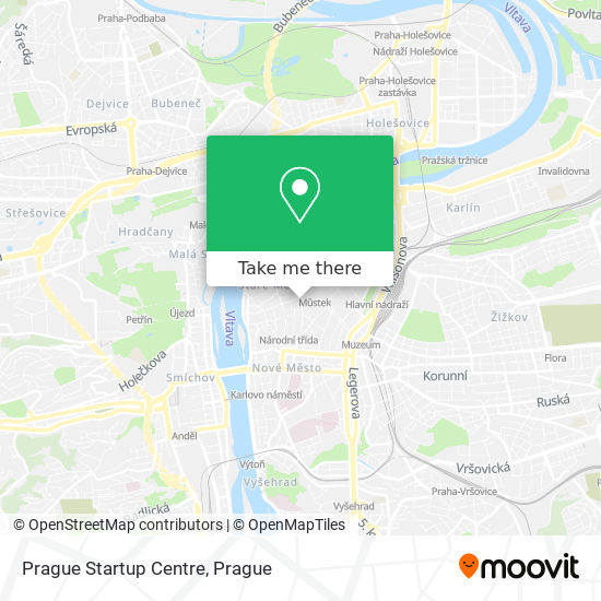 Карта Prague Startup Centre