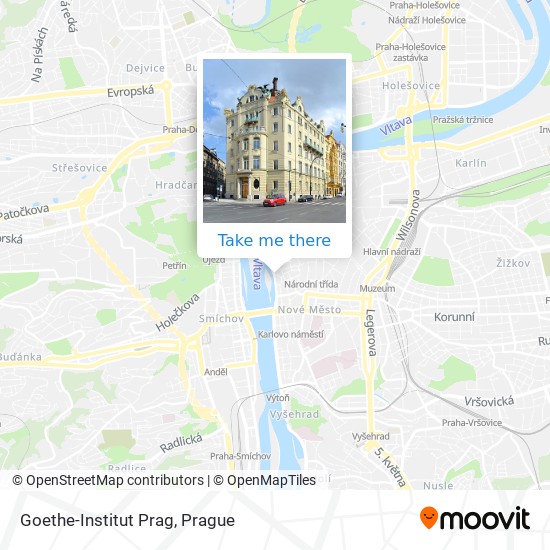 Goethe-Institut Prag map