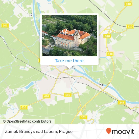 Карта Zámek Brandýs nad Labem