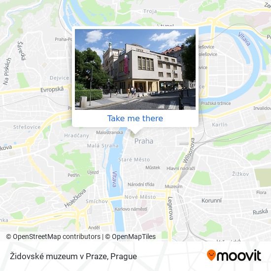 Карта Židovské muzeum v Praze