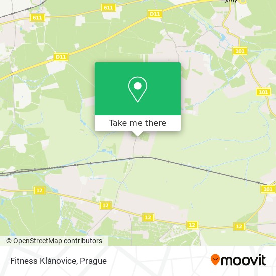 Fitness Klánovice map