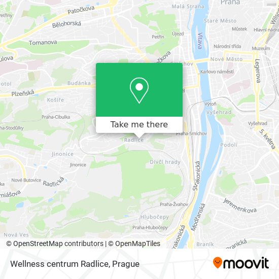 Wellness centrum Radlice map