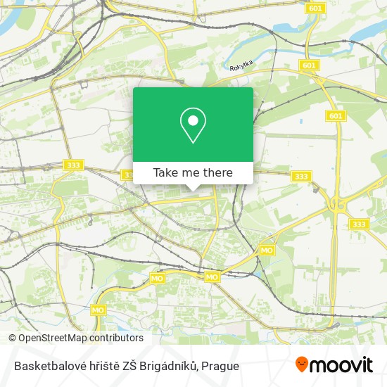 Basketbalové hřiště ZŠ Brigádníků map