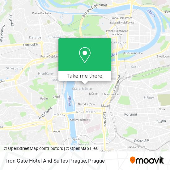 Карта Iron Gate Hotel And Suites Prague