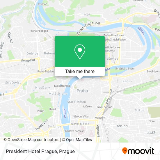 President Hotel Prague map