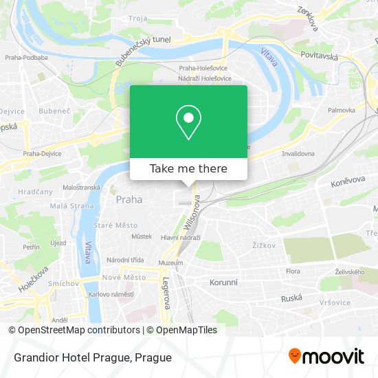 Карта Grandior Hotel Prague