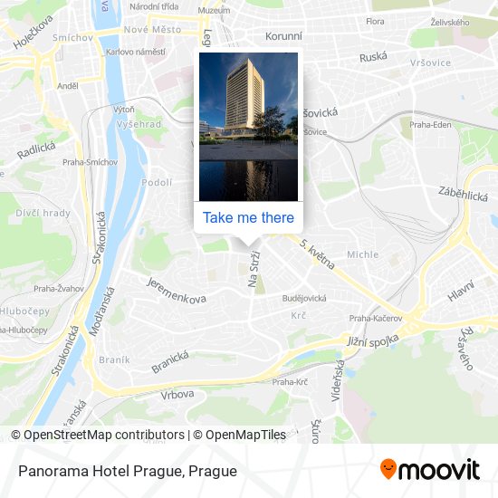 Panorama Hotel Prague map