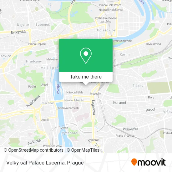 Velký sál Paláce Lucerna map