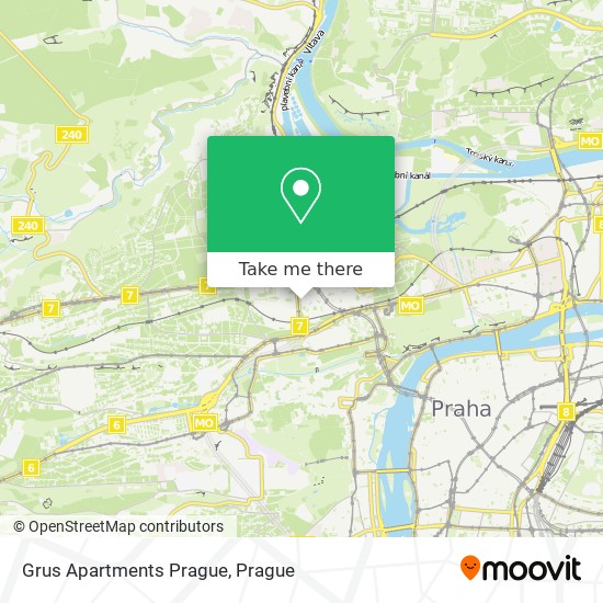 Grus Apartments Prague map