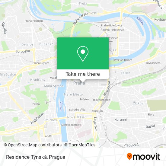 Residence Týnská map