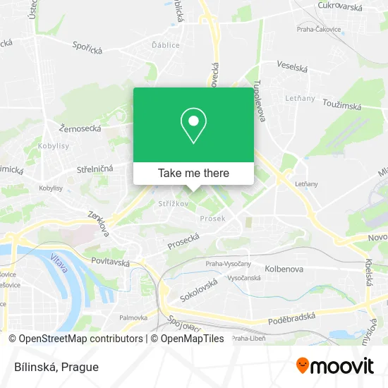 Карта Bílinská
