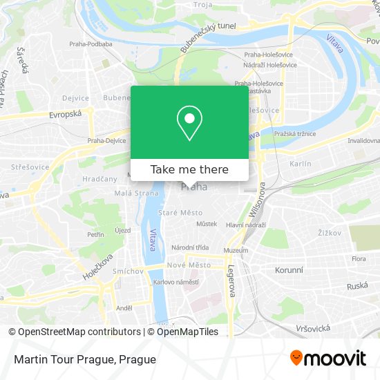 Карта Martin Tour Prague