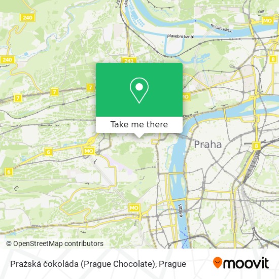 Pražská čokoláda (Prague Chocolate) map