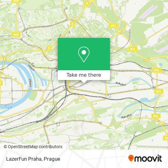 LazerFun Praha map