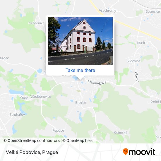 Карта Velké Popovice