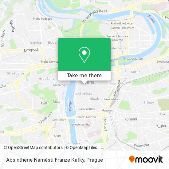 Absintherie Náměstí Franze Kafky map
