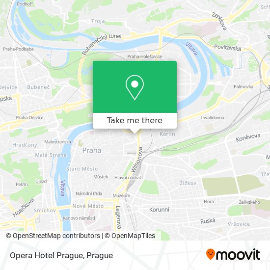 Opera Hotel Prague map