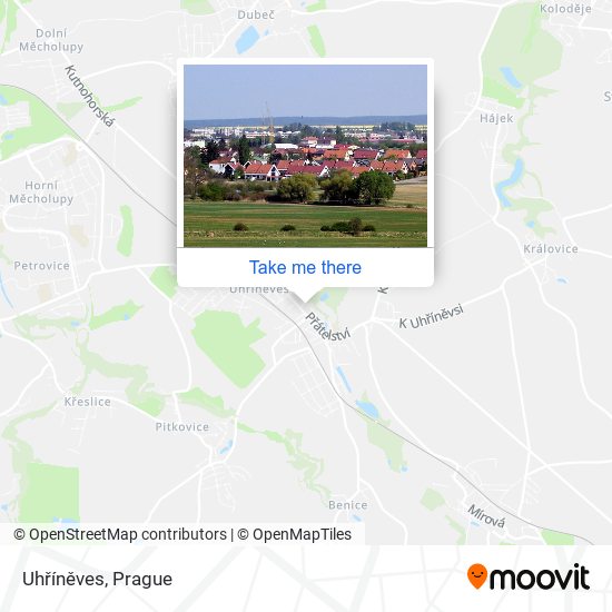 Uhříněves map