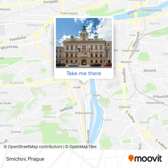 Smíchov map