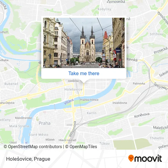 Карта Holešovice