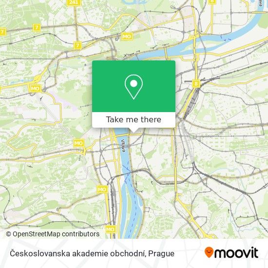 Českoslovanska akademie obchodní map