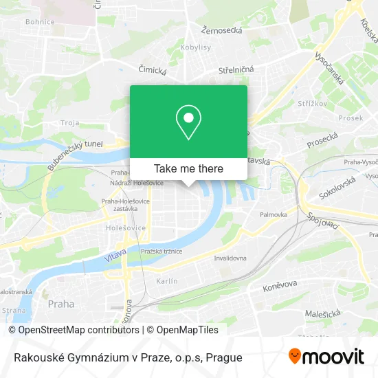 Карта Rakouské Gymnázium v Praze, o.p.s