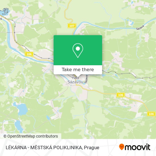 LÉKÁRNA - MĚSTSKÁ POLIKLINIKA map