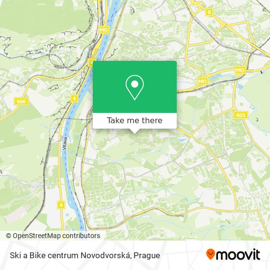 Ski a Bike centrum Novodvorská map