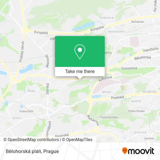 Карта Bělohorská pláň