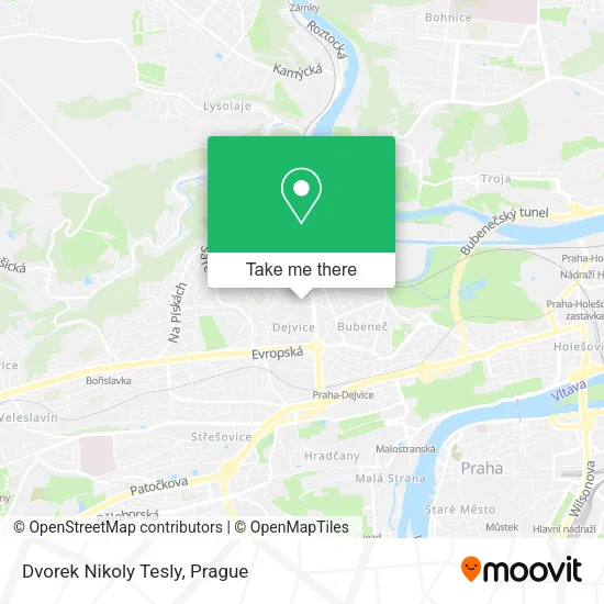Карта Dvorek Nikoly Tesly