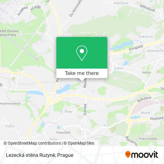Lezecká stěna Ruzyně map