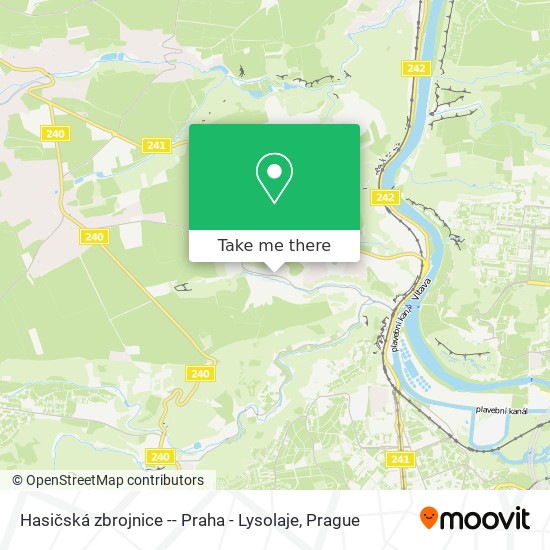 Карта Hasičská zbrojnice -- Praha - Lysolaje
